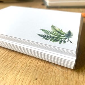 Vintage Watercolor Fern Leaf Note Cards, Stationery Set With Envelopes ...