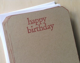 happy birthday note cards, vintage inspired, flat note cards/envelopes, birthday stationery set