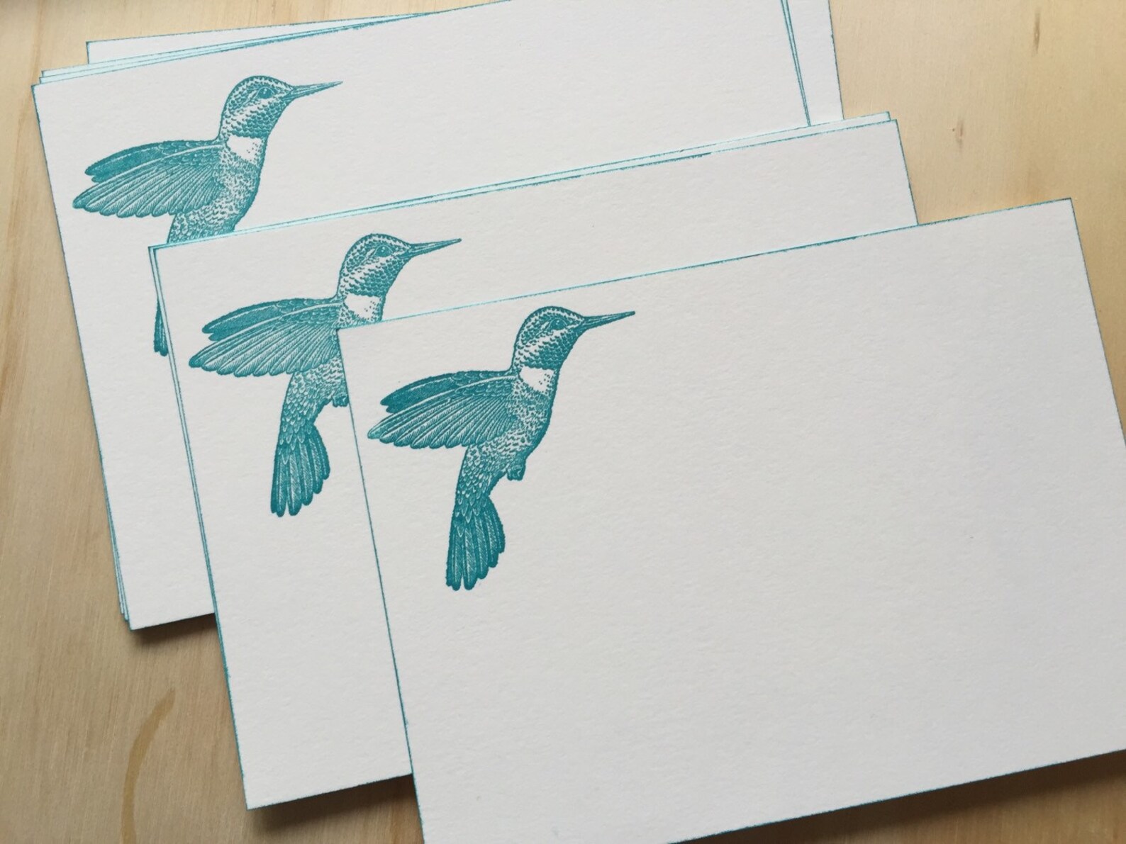 Vintage Inspired Flat Note Cards and Envelopes Hummingbird Etsy