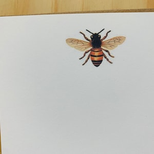 vintage inspired flat note cards and envelopes, stationery set, bee, set of 10, bee note cards, bee stationery