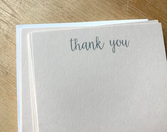 thank you note cards, vintage inspired, flat note cards/envelopes, thank you stationery set, thank you notes