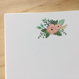 ensemble floral de carte de note de bouquet, cartes et enveloppes plates inspirées de cru, papeterie de fleur, fleurs, cadeau d'hôtesse