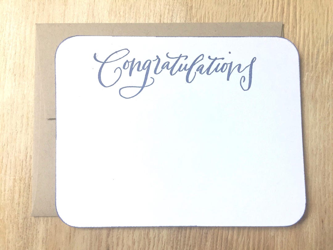 Hand Stamped Congratulations Note Cards: Vintage Stationery Set (set of ...