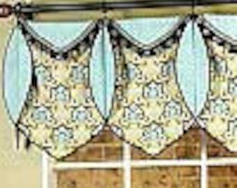 Louise Valance Pattern by Pate Meadows - Drapery Supplies,DIY Window Treatments, Beginner to Advance Sewing Level, Valance Patterns