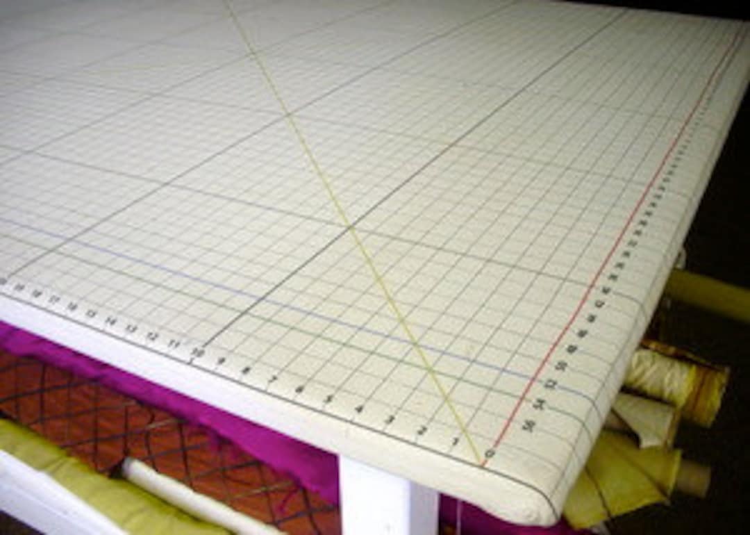 Professional Canvas Work Table Cover 1 Printed Grid Select Size Work