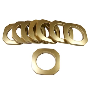 GPS15-MB Matte Brass  #15 Plastic Square Curtain Grommets  1 7/8&quot; Inside Diameter 8 per pack  DIY Drapery Supplies Curtains Craft Grommet