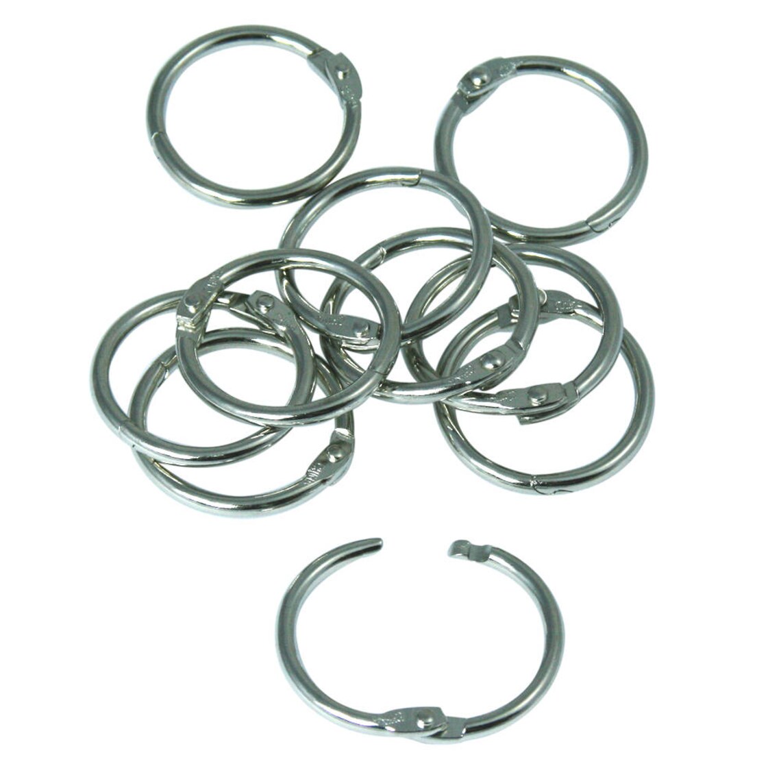 Nickel Plated Snap Rings - Metal Split Rings Roman Shades Sewing ...