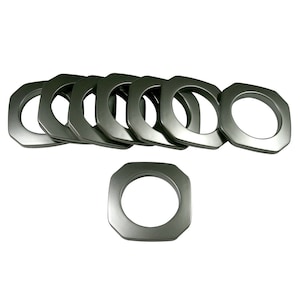 GPS15-BS Brushed Steel #15 Plastic Square Curtain Grommets  1 7/8&quot; Inside Diameter 8 per pack  DIY Drapery Supplies Curtains Craft Grommet