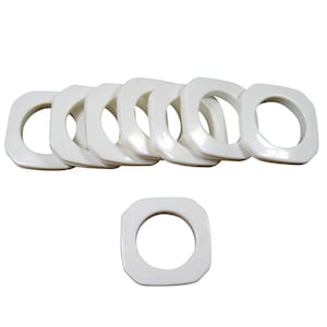 GPS15-W White #15 Plastic Square Curtain Grommets  1 7/8&quot; Inside Diameter 8 per pack  DIY Drapery Supplies Curtains Craft Grommet