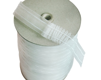 Transulcent Mini Pleat Tape 6 Yd  x 1" Wide Drapery Pleat Tape - Sewing DIY Home Decor Handmade Drapes or Curtains  22-TT40-6
