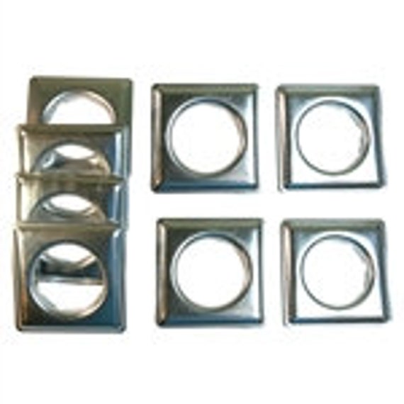Polished Silver Fast Set Square Metal Curtain Grommets Etsy