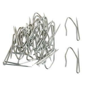 100 Heavy Duty Drapery Pleat Pins DP54-100  Drapery Hooks ForHandmade Curtains  Sewing DIY  Supplies Curtain Hooks