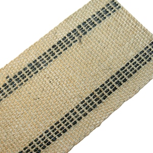Black Heavy Duty Jute Furniture Webbing Upholstery Supplies Tools DIY Home Decor 3 1/2&quot; wide  12 Yds