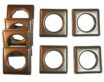 Antique Copper Fast Set Square Metal Curtain Grommets GES12-R  8-Pack Size #12 Sewing Supplies Grommet for Curtains Drapery, Crafts, Pillows