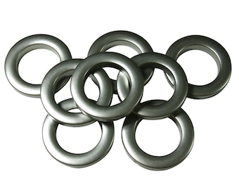 GP10-BS Brushed Steel #10 Plastic Curtain Grommets  1 3/8&quot; Inside Diameter 8 per pack  DIY Drapery Supplies Curtains Craft  Grommet