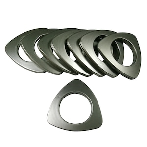 GPT15-T Matte Nickel #15 Plastic Triangle Curtain Grommets  1 7/8&quot; Inside Diameter 8 per pack  DIY Drapery Supplies Curtains Craft Grommet