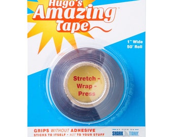 Hugo's Amazing Tape, Hugo's Tape, Hugo's Amazing Tape 1" Wide, Hugo's amazing Tape 2" Wide, Non Adhesive Tape, Stretch & Press Tape