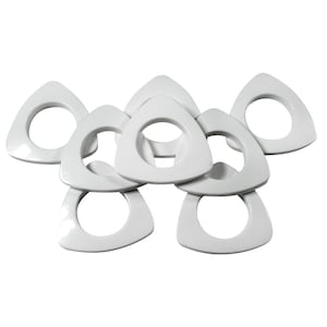 GPT15-W White #15 Plastic Triangle Curtain Grommets  1 7/8&quot; Inside Diameter 8 per pack  DIY Drapery Supplies Curtains Craft Grommet