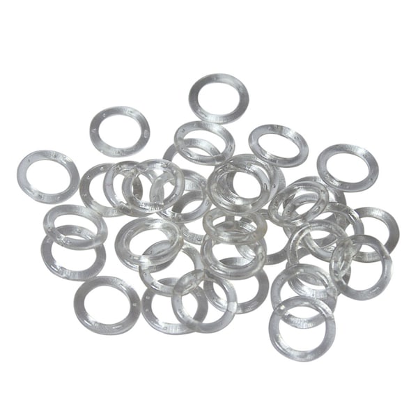 Clear Shade Rings, Forever Rings  50 Pack, -Guaranteed for Life,  Roman Shade Rings, Clear Roman Shade Rings, Non Breakable Rings