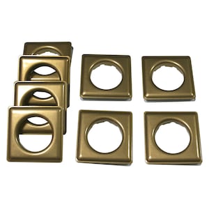 Antique Brass Fast Set Square Metal Curtain Grommets GES12-A  8-Pack Size #12 Sewing Supplies,  Grommet Supplies for Curtains  Craft Grommet