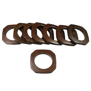 GPS15-DW Dark Wood #15 Plastic Square Curtain Grommets  1 7/8&quot; Inside Diameter 8 per pack  DIY Drapery Supplies Curtains Craft Grommet