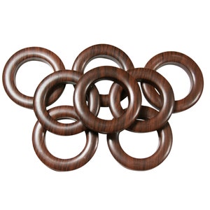 GP10-DW Dark Wood #10 Plastic Curtain Grommets  1 3/8&quot; Inside Diameter 8 per pack  DIY Drapery Supplies Curtains Craft Sewing Grommet