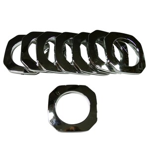 GPS15-C Chrome #15 Plastic Square Curtain Grommets  1 7/8&quot; Inside Diameter 8 per pack  DIY Drapery Supplies Curtains Craft Grommet
