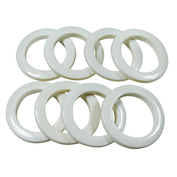 GP10-W White #10 Plastic Curtain Grommets  1 3/8" Inside Diameter 8 per pack #10   DIY Drapery Supplies Curtains Craft Sewing Grommet