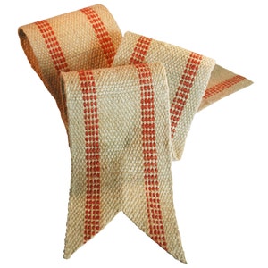 12 Yds Jute Webbing 3 1/2&quot; x 12 Yards  Red/Orange - 12 Yds Roll