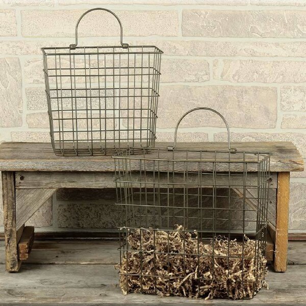 Metal Wall Basket Etsy