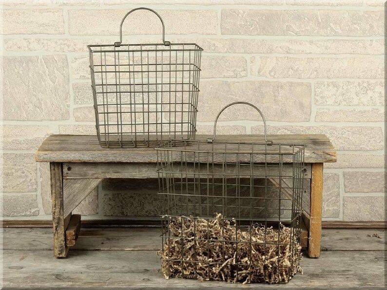 Tall Metal Baskets Tall Wire Baskets Decorative Metal Etsy