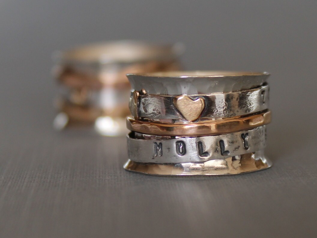 Mothers Day Ring Personalized Ring 14K Personalized Ring Etsy