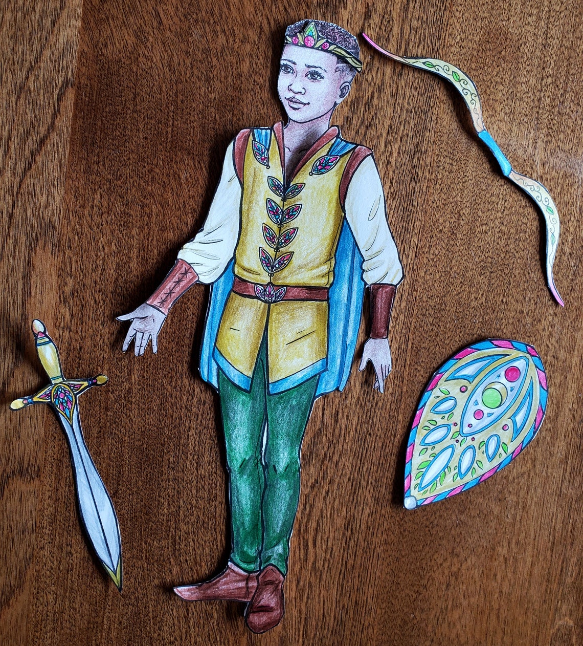 Paper Doll Coloring Pages PDF Prince Add-on for the Little - Etsy.de