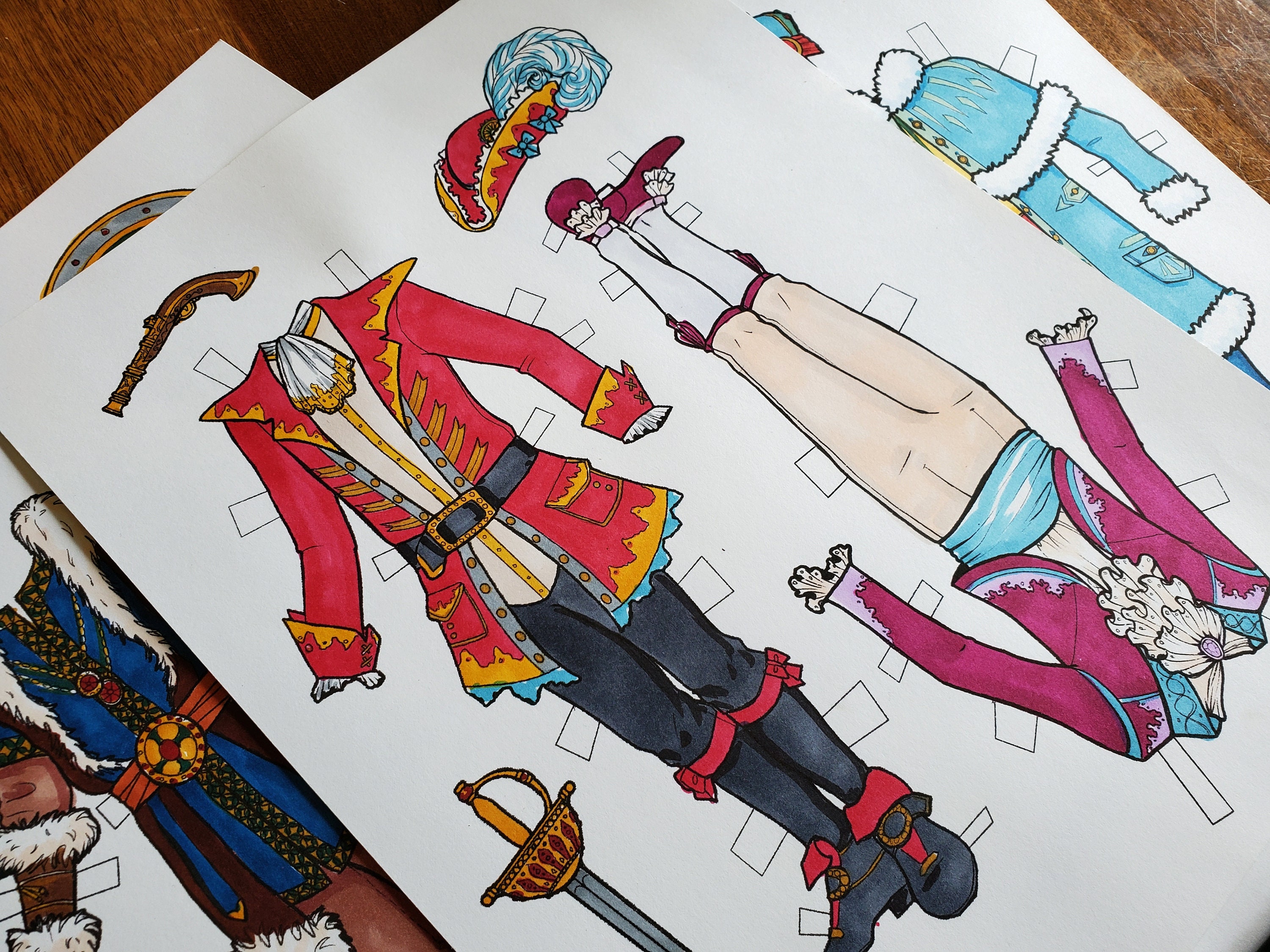 Paper Doll Coloring Pages PDF Prince Add-on für die Little Brothers Collection Printable File ...