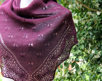 Knitted Shawl Wrap Pattern PDF Demetra Shawl