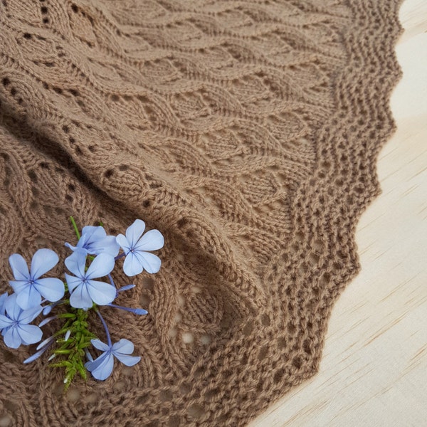 Knitted Shawl Wrap Pattern PDF Alessia Diamond shawl