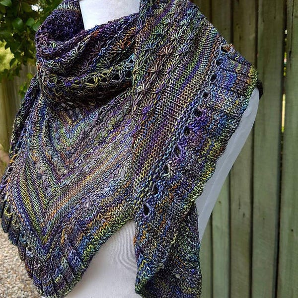 Knitted Shawl Wrap Pattern PDF Cornubia shawl