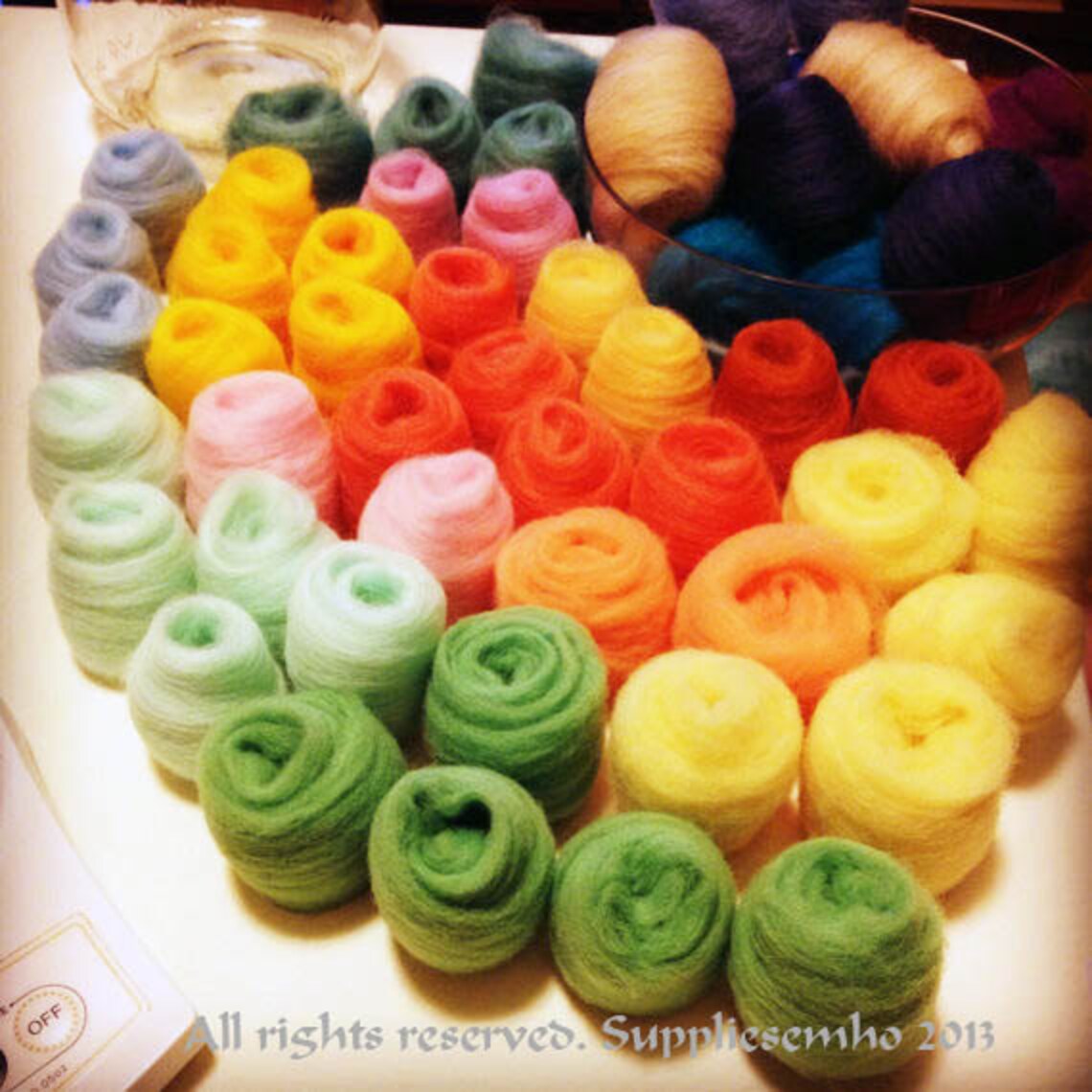 36 Colours 180g Felting Wool Needle Felting Wool Platter Etsy