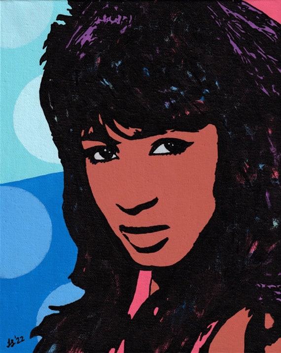 Original RONNIE SPECTOR Pop Art PAINTING - New! 8