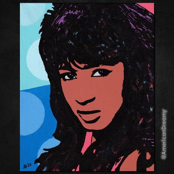 Original RONNIE SPECTOR Pop Art PAINTING - New! 8