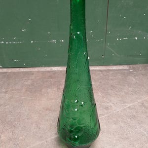 Empoli green glass bottle - Empoli carafe - 1960s - Italy