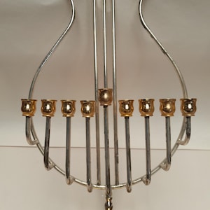 Karshi Harp Jewish Hanukkah Menorah