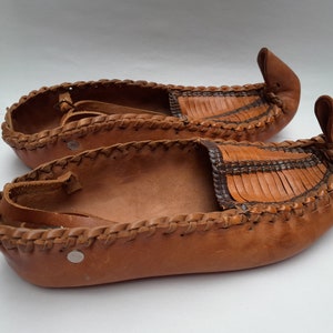 Antique leather shoes / slippers / mules / handmade