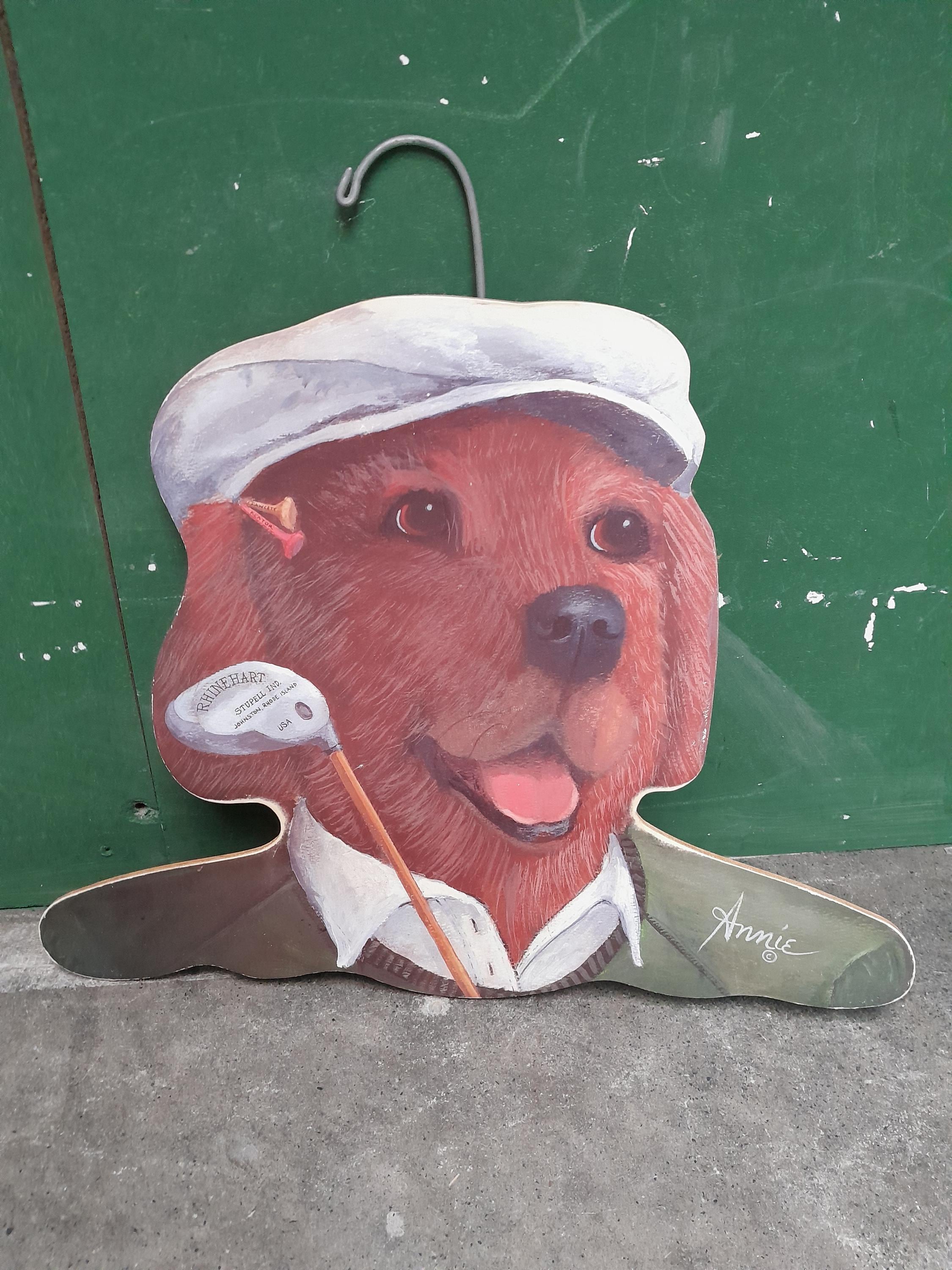 ヴィンテージ Annie 木製ハンガー ダルメシアン 犬 ドッグ アート
