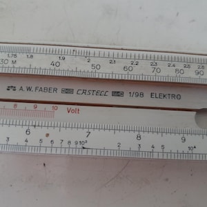 AW Faber Castell rekenliniaal electro 1/98 liniaal