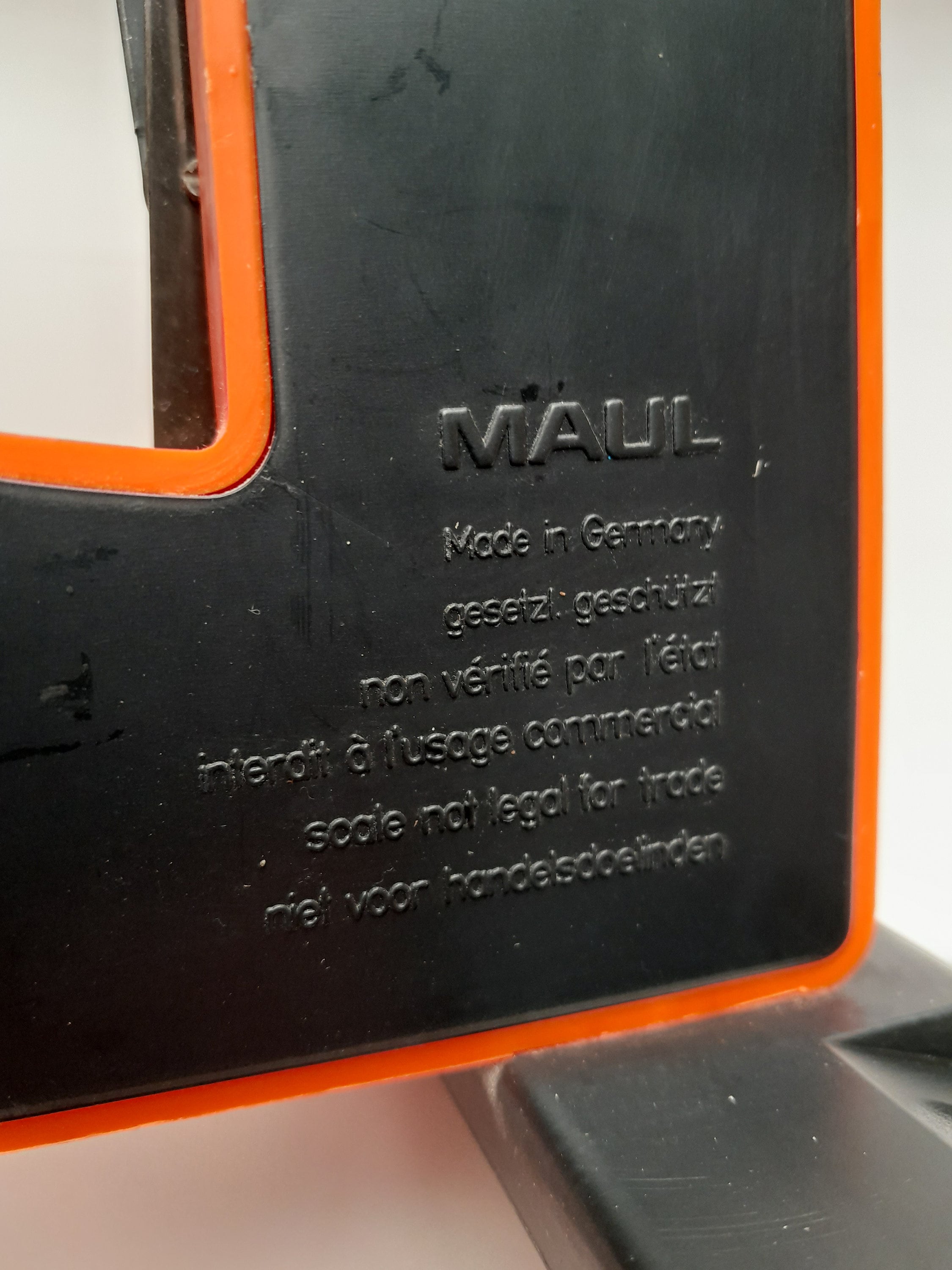 ヴィンテージ Jakob MAUL 郵便レタースケール、オレンジと黒 - 振り子