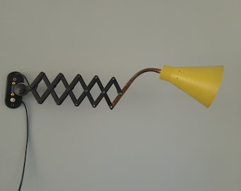 vintage Hala schaarlamp - mid century - 60s 70s - wandlamp