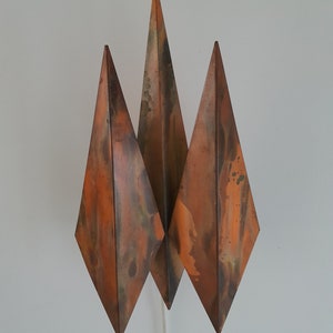Svend Aage Holm Sørensen Diamond wall lamp copper Denmark - mid century modern - vintage