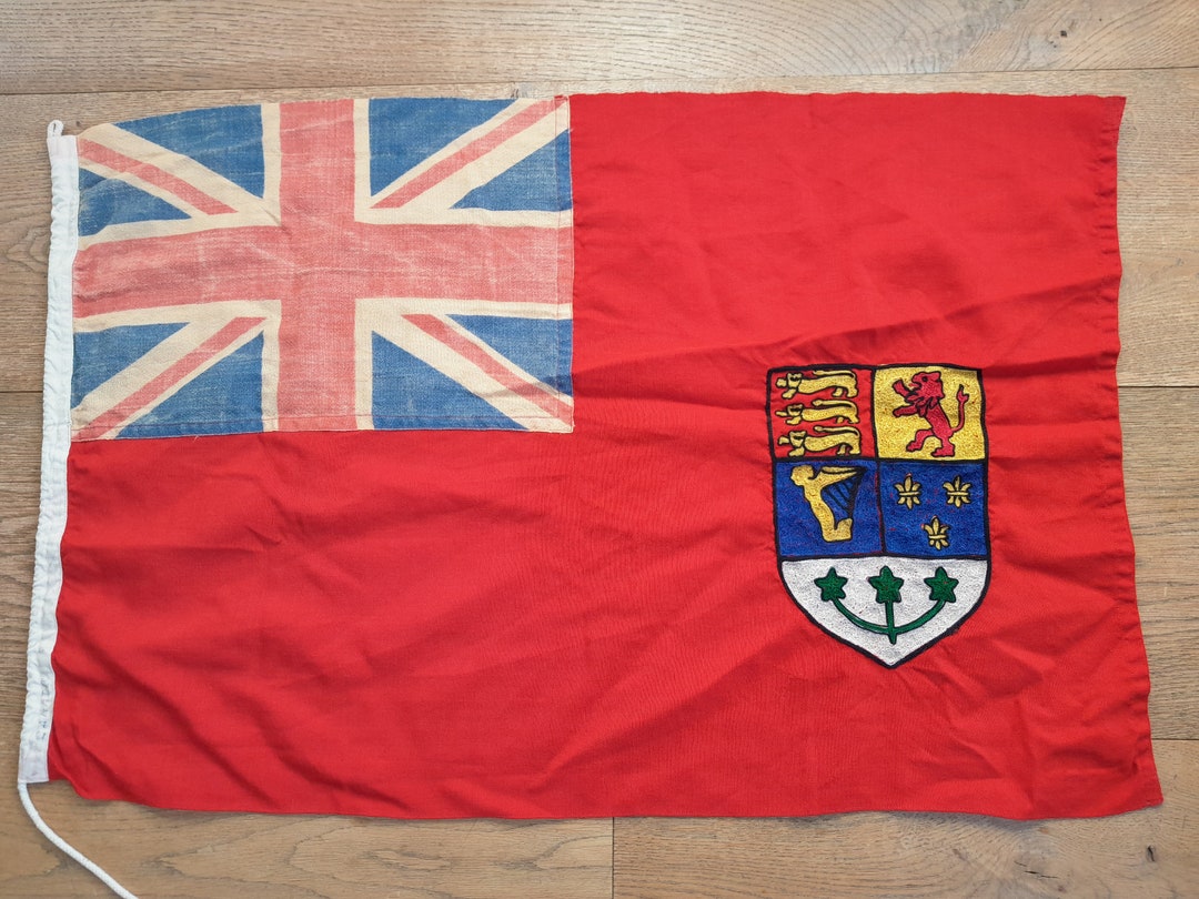 Vintage Canadian Red Ensign Flag Canada Etsy