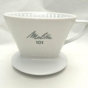 Vintage Melitta 101 3-hole porcelain coffee dripper - filter - tea filter